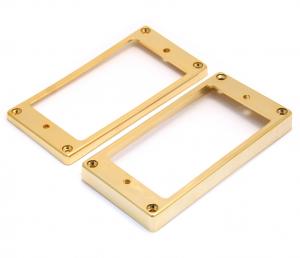 PC-0733-002 Gold Plated Curved Plastic Humbucker Rings for Guitar
