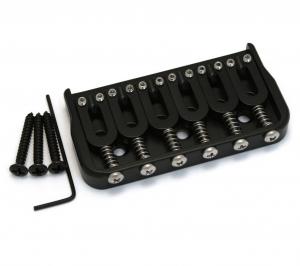41065B Hipshot Black Fixed Hardtail Guitar Bridge .175" Floor
