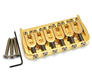 41065G Hipshot Gold Fixed Hardtail Guitar Bridge .175" Floor