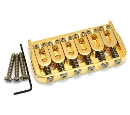 41065G Hipshot Gold Fixed Hardtail Guitar Bridge .175" Floor