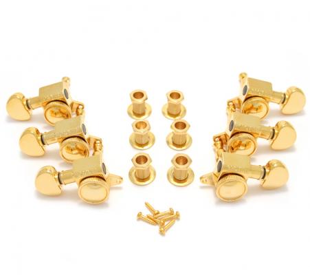 505G Grover Roto Grip 3+3 Mini Gold Locking Guitar Tuners