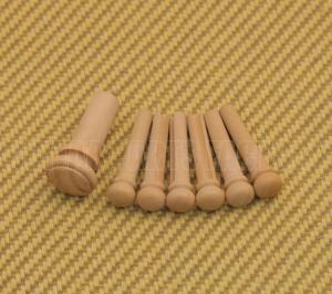 BP-2853-000 Boxwood Slotted Bridge Pins for Acoustic Guitar