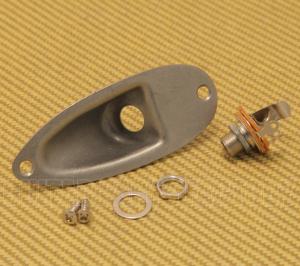 006-9980-000 Fender/Squier Distressed Obey Stratocaster Jack Plate & Jack 