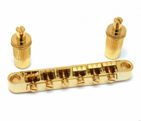 GB-T12-G Gold 12-String Tunematic Electric Guitar Bridge w/ Studs