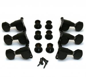 TK-7762-003 Gotoh Sealed Schaller Style Mini Black 3x3 Guitar Tuners 