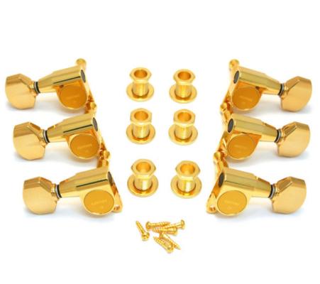 TK-7762-002 Gotoh Gold Sealed 3+3 Mini Guitar Schaller Style Tuners 