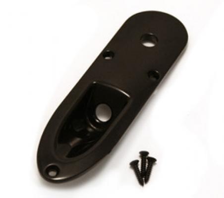 JP-CST-B Black Custom Strat Style Jack Plate/Control Plate