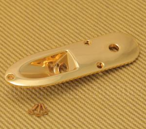 JP-CST-G Gold Custom Style Jack Plate/Control Plate for Strat Guitar 