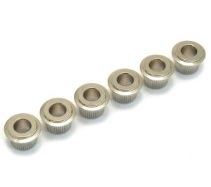 TK-0901-001 (6) Gotoh Nickel Press-In Guitar Tuner Adapter Bushings 
