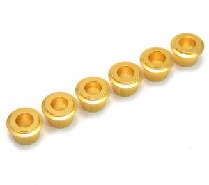 TK-0901-002 (6) Gotoh Gold Press-In Guitar Tuner Adapter Bushings