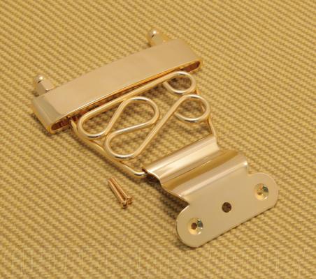 TP-DTS-G Gold Short Deluxe Trapeze Tailpiece Hollowbody/Archtop/Jazz Guitar