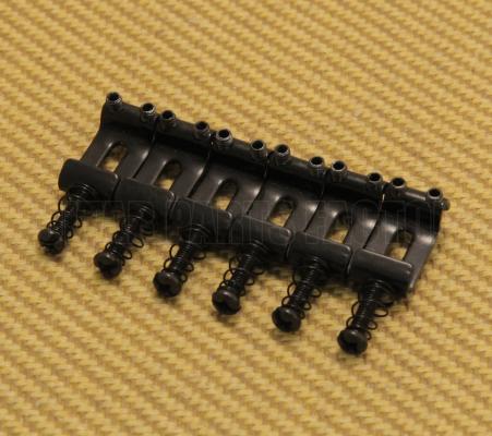 BS-SI-B Black Steel Import Narrow Saddles fits Fender Strat Guitar Stamped