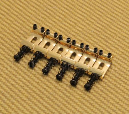 BS-SI-G Gold Steel Import Narrow Saddles fits Fender Strat® Guitar Stamped