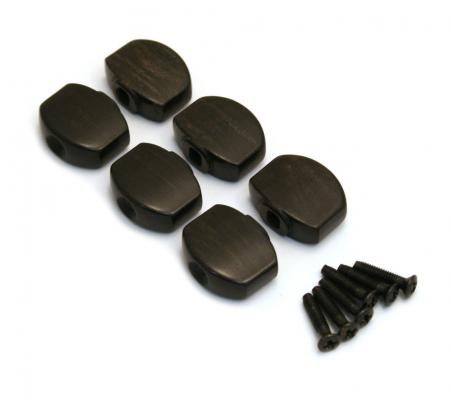 TK-7728-0E0 6 Ebony Buttons for Gotoh Mini Sealed Guitar Tuners