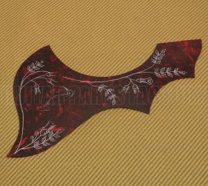 PG-9810-0RT Red Tortoise Acoustic Pickguard W/ Hummingbird