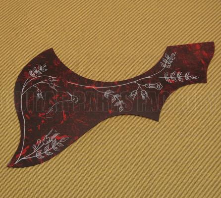 PG-9810-0RT Red Tortoise Acoustic Pickguard W/ Hummingbird