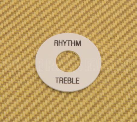 DR-003-01 White Rhythm/Treble Switch Select Ring Black Lettering