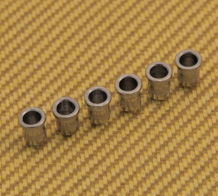 HS015-C (6) Chrome Body String Ferrules for Guitar