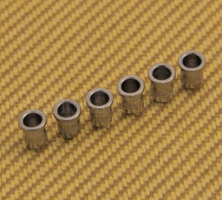 HS015-C (6) Chrome Body String Ferrules for Guitar