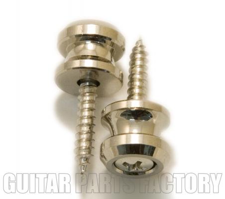 AP-0683-001 (2) Nickel Buttons & Screws for Strap Locks Schaller & Korea