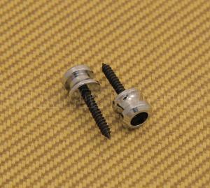 AP-0683-010 (2) Chrome Buttons & Screws for Schaller and Made in Korea Strap Locks