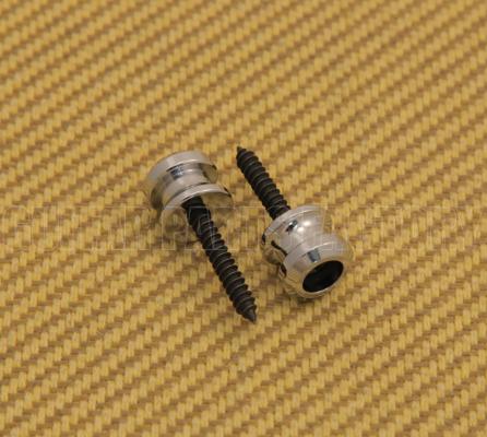 AP-0683-010 (2) Chrome Buttons & Screws for Schaller and Made in Korea Strap Locks
