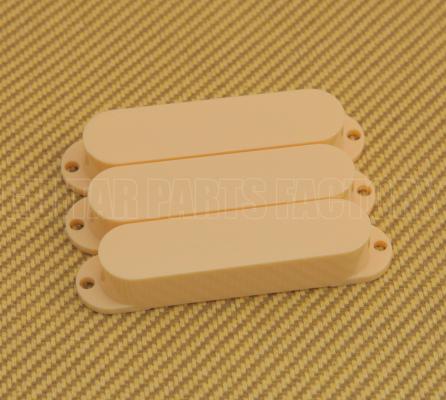 PC-0446-028 (3) Cream Closed No Pole Hole Pickup Covers for Strat 