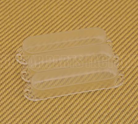 PC-0406-00C (3) Clear Closed No Pole Holes Pickup Covers for Strat 