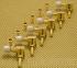 099-0846-200 Fender Gold w/ Pearl Button Guitar Tuners Machine Heads 0990846200