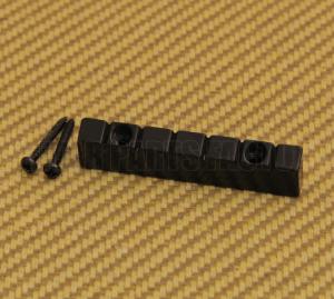 NUT-N-2BK Black 6-string Lap Steel Style Guitar Raised Nut w/ Screws 47mm