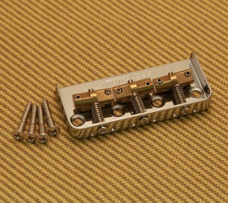 WTBSCR Wilkinson Chrome 3-Saddle Short Bridge for Telecaster Tele Guitar