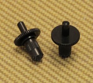 MB002-BK (2) M3 Nashville Style Black Tune-o-matic Guitar Bridge Studs & Wheels