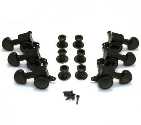 505BC Grover Roto-Grip 3+3 Mini Black Locking Tuners