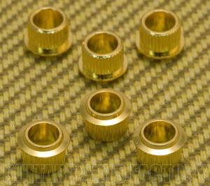 002-7703-049 (6) Fender Press-in Vintage Style Guitar Gold Tuner Bushings