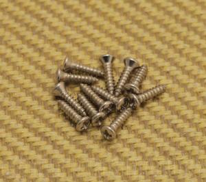 003-7210-049 Fender Ring Screws Oval Head 2 x 3/8 Nickel Set of 12