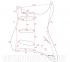 PG-0550-031 Clear Acrylic 8-hole Pickguard for '57 Fender Stratocaster/Strat