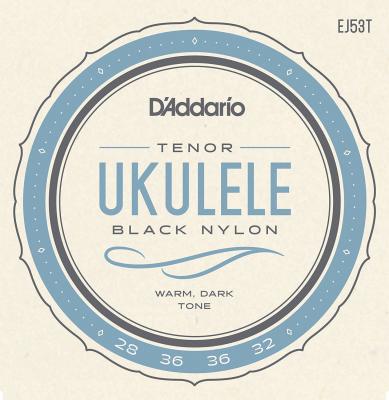 EJ53T D'Addario Black Nylon Ukulele Strings for Hawaiian Tenor Uke