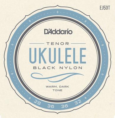EJ53T D'Addario Black Nylon Ukulele Strings for Hawaiian Tenor Uke