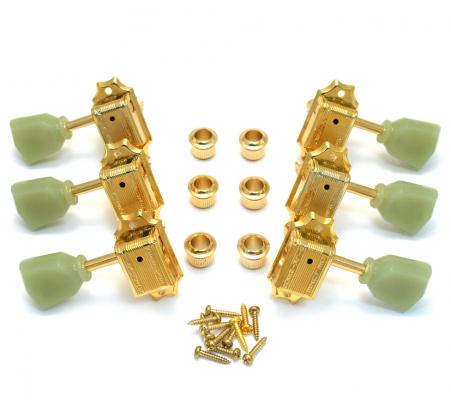 WJ-44-3G Wilkinson 3x3 Gold Vintage Tuners for Gibson/Epiphone Les Paul SG