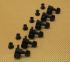 099-0818-400 Genuine Fender Black Locking Staggered Guitar Tuners Logo 0990818400