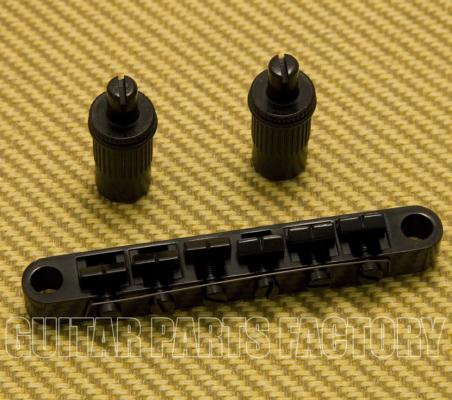 GB-ABRMB Black ABR-Style Tune-O-Matic Guitar Bridge Modern Posts