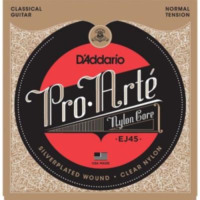 EJ45 D'Addario Classical Guitar Strings Pro-Arte Nylon Strings, Normal Tension