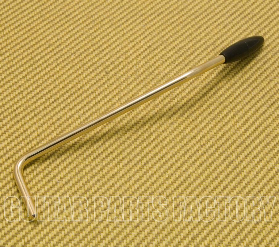 VAIMG Gold Tremolo Arm for Import Fender Mustang & Jagstang w/ Black Tip