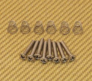 VSPHC Vintage Nickel Countersunk Single Coil Guitar Pickup Screw & Spring Set