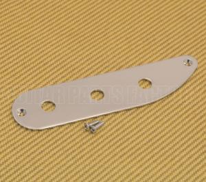 TBCP-3C Chrome 3-Hole Tele Bass Control Plate