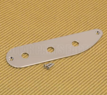 TBCP-3C Chrome 3-Hole Tele Bass Control Plate