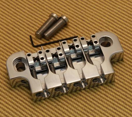 5G410C Hipshot Chrome 2-Point SuperTone Bass Bridge For Retrofits Gibson 