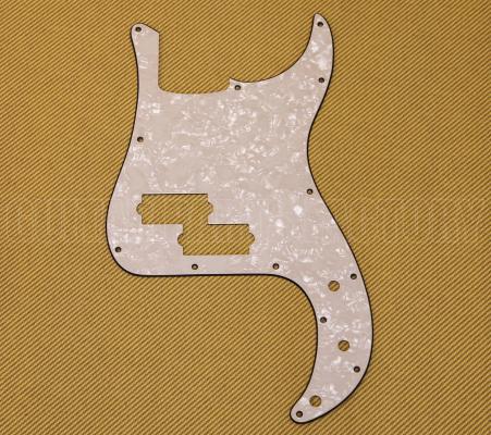 PG-0750-055 White Pearloid Pickguard for P Bass