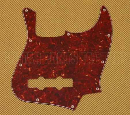 PG-0755-044 3-Ply Red Tortoise Jazz Bass Pickguard