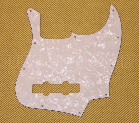 PG-0755-055 3-Ply White Pearloid Jazz Bass Pickguard